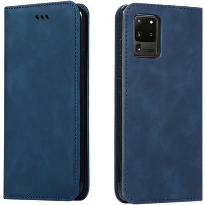 Mobigear Retro Slim Samsung Galaxy S20 Ultra Hülle Klapphülle Geldbörse - Blau