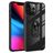 Mobigear Crystal Ring iPhone 14 Pro Max Hülle Hardcase Backcover mit Ringhalter - Transparent / Schwarz