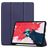 Mobigear Tri-Fold Gel iPad Pro 11 Zoll (2018) Hülle TPU,Kunstleder Klapphülle + Stifthalter - Dunkelblau
