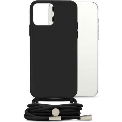 Mobilize Lanyard Gelly iPhone 13 Pro Max Flexibles TPU Handykette - Schwarz