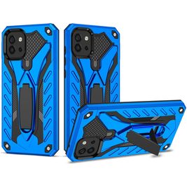 Mobigear Armor Stand Samsung Galaxy A03 Hülle Hardcase Backcover Stoßfest mit Ständer - Blau