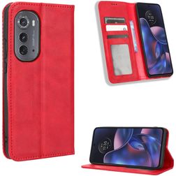 Mobigear Sensation Motorola Edge (2022) Hülle Klapphülle Geldbörse - Rot