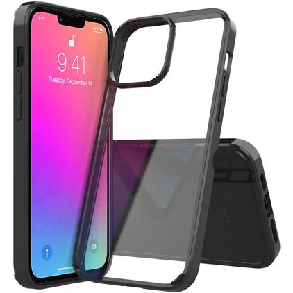 Mobigear Crystal iPhone 13 Pro Max Hardcase Backcover - Schwarz