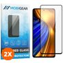 Mobigear Premium POCO F4 Panzerglas Gehärtetes Glas Displayschutz - Hüllenfreundlich - Schwarz (2er Pack)