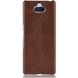 Mobigear Croco Sony Xperia 10 Plus Hülle Hardcase Backcover - Braun