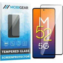 Mobigear Premium Samsung Galaxy M52 Panzerglas Gehärtetes Glas Displayschutz - Hüllenfreundlich - Schwarz