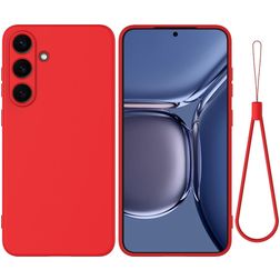 Mobigear Rubber Touch Samsung Galaxy S25 FE Silikon Hülle Backcover - Rot