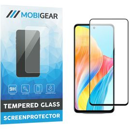 Mobigear Premium OPPO A58 4G Panzerglas Gehärtetes Glas Displayschutz - Hüllenfreundlich - Schwarz