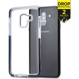 Mobilize Shatterproof Samsung Galaxy A8 (2018) Hülle Hardcase Backcover Stoßfest - Transparent / Schwarz