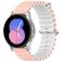 Mobigear Ocean Silikon Smartwatch Armband Dornschließe - 22-mm-Universalanschluss - Weiß / Pink