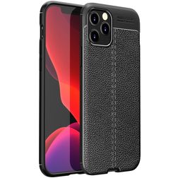 Mobigear Luxury iPhone 12 Hülle Flexibles TPU Backcover - Schwarz