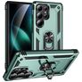 Mobigear Armor ring Samsung Galaxy S25 Ultra Hülle Hardcase Backcover Stoßfest mit Ringhalter - Grün