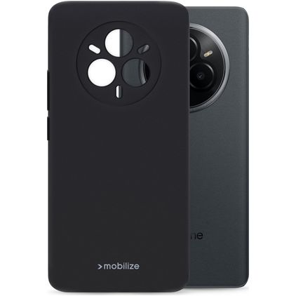 Mobilize Rubber Gelly Realme 14 Pro Hülle Flexibles TPU Backcover - Schwarz