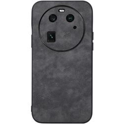 Mobigear Fabric OPPO Find X6 Hülle Hardcase Backcover - Schwarz