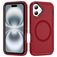 Mobigear Rugged Mag iPhone 16 Plus MagSafe Hülle Hardcase Backcover Stoßfest - Rot