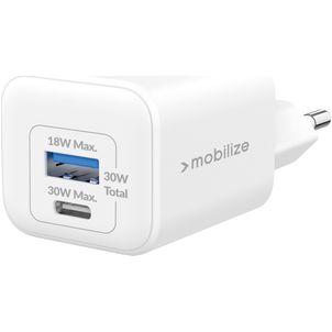 Mobilize Wall Charger Dual USB / USB-C Ladegerät Power Delivery 30W - Weiß