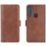 Mobigear Slim Magnet Motorola One Fusion Plus Hülle Klapphülle Geldbörse - Braun