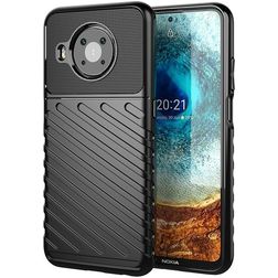 Mobigear Groove Nokia X20 Hülle Flexibles TPU Backcover - Schwarz