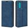 Mobigear Retro Slim Motorola Moto G71 5G Hülle Klapphülle Geldbörse - Blau