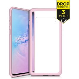 ITSkins HybridSolid Samsung Galaxy S10 Plus Hülle Hardcase Backcover Stoßfest - Pink ITSkins HybridSolid Samsung Galaxy S10 Plus Hülle Hardcase Backcover Stoßfest - Pink