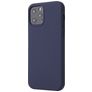 Mobigear Rubber Touch iPhone 12 Silikon Hülle Backcover - Dunkelblau