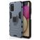 Mobigear Armor Ring Samsung Galaxy A03s Hülle Hardcase Backcover Stoßfest mit Ringhalter - Blau