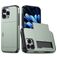 Mobigear Card iPhone 16 Pro Hülle Hardcase Backcover Stoßfest mit Kartenhalter - Grün