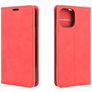 Mobigear Retro Slim iPhone 12 Pro Hülle Klapphülle Geldbörse - Rot