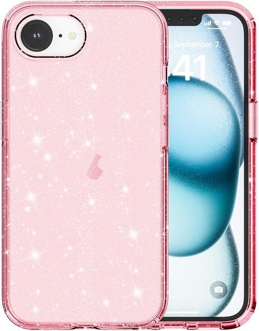 Mobigear Crystal Glitter iPhone 16e Hlle Hardcase Backcover - Pink  11-8513737 - huellendirekt.de
