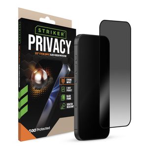 Striker Xtreme Impact Privacy iPhone Air Panzerglas Gehärtetes Glas Displayschutz Privacy - Hüllenfreundlich - Schwarz