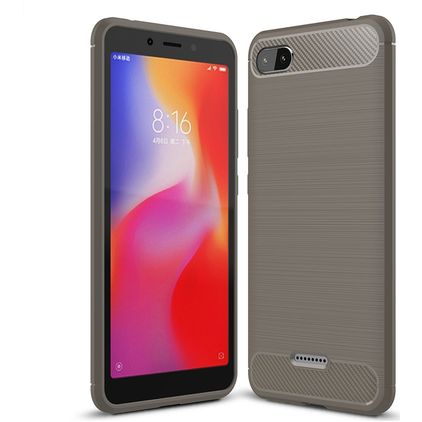 Mobigear Brushed Slim Xiaomi Redmi 6A Hülle Flexibles TPU Backcover - Grau