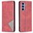 Mobigear Rhombus Slim Samsung Galaxy A54 Hülle Klapphülle - Rot
