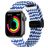 Mobigear Braided Mag Nylon Apple Watch Armband Magnetverschluss - 42/41/40/38 mm - Weiß / Blau