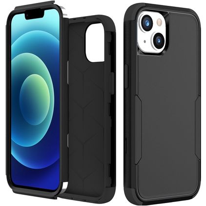 Mobigear Ultra Tough iPhone 15 Hülle Hardcase Backcover Stoßfest - Schwarz