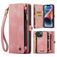 Caseme 008 iPhone 14 Hülle Abnehmbare 2in1 Klapphülle Geldbörse - Pink