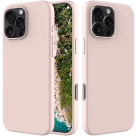 Mobigear Rubber Touch iPhone 16 Pro Silikon Hülle Backcover - Pink