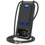 Mobigear Lanyard Card iPhone 17 Pro Silikon Handykette mit Kartenhalter - Schwarz