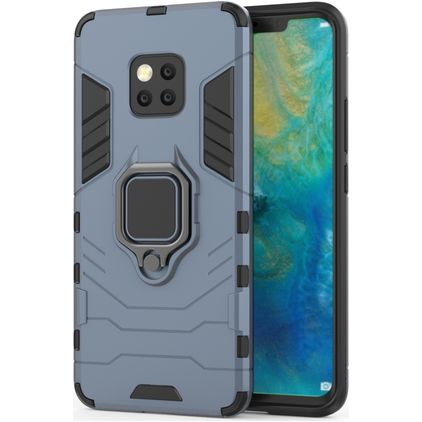 Mobigear Armor Ring Huawei Mate 20 Pro Hülle Hardcase Backcover Stoßfest mit Ringhalter - Marineblau