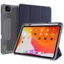 Mutural Tri-Fold Tough iPad Pro 11 Zoll (2021) Hülle Klapphülle + Stifthalter - Schwarz / Marineblau