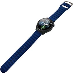 Mobigear Bumpy Silikon Smartwatch Armband Dornschließe - 22-mm-Universalanschluss - Dunkelblau
