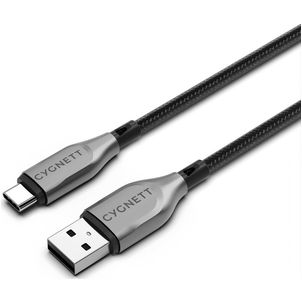 Cygnett Armoured USB-A auf USB-C Kabel 2 Meter - Schwarz