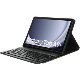 Mobiparts Bluetooth Keyboard Samsung Galaxy Tab A9 Plus (2023) Hülle QWERTY Bluetooth Tastatur Klapphülle - Schwarz