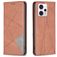 Mobigear Rhombus Slim Motorola Moto G23 Hülle Klapphülle - Braun