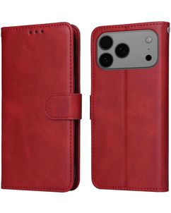 Mobigear Wallet iPhone 18 Pro Max Klapphülle Portemonnaie - Rot