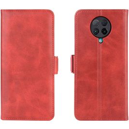 Mobigear Slim Magnet POCO F2 Pro Hülle Klapphülle Geldbörse - Rot