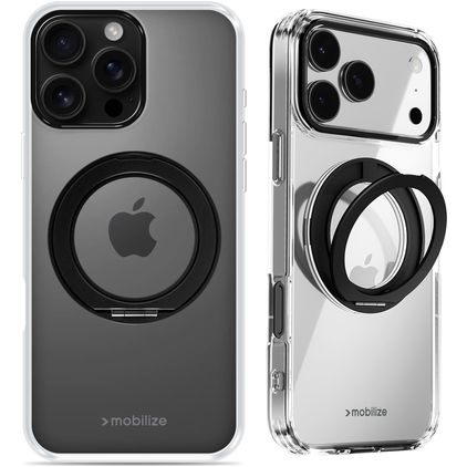 Mobilize 360 Rotating Ring iPhone 16 Pro Max MagSafe Hülle Hardcase Backcover mit Ringhalter - Schwarz