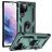Mobigear Armor Ring Samsung Galaxy S22 Ultra Hülle Hardcase Backcover Stoßfest mit Ringhalter - Grün