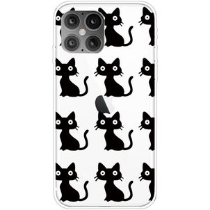 Mobigear Design iPhone 12 Pro Max Hülle Flexibles TPU Backcover - Katze