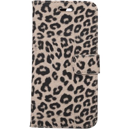 Mobigear Leopard iPhone 7 Plus Hülle Klapphülle Geldbörse - Braun