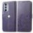 Mobigear Clover Motorola Edge 30 Pro Hülle Klapphülle Geldbörse - Lila